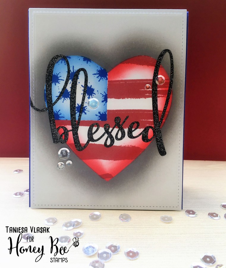 Red White and Blue Challenge week | Card by Taniesa www.thecraftypickle.com