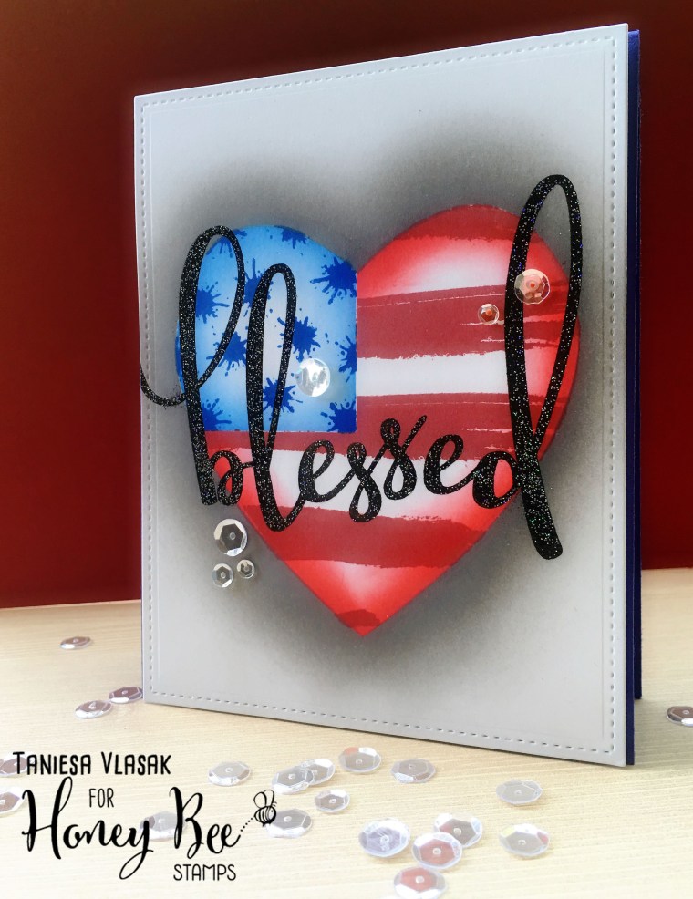 Red White and Blue Challenge week | Card by Taniesa www.thecraftypickle.com