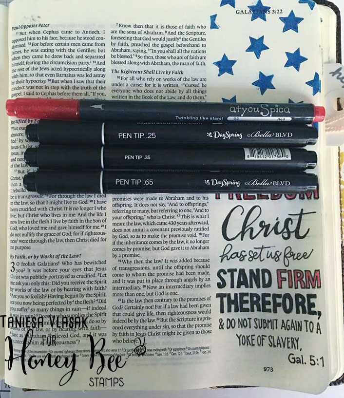 Freedom bible journaling by Taniesa Vlasak. Get your free printable too at www.thecraftypickle.com!