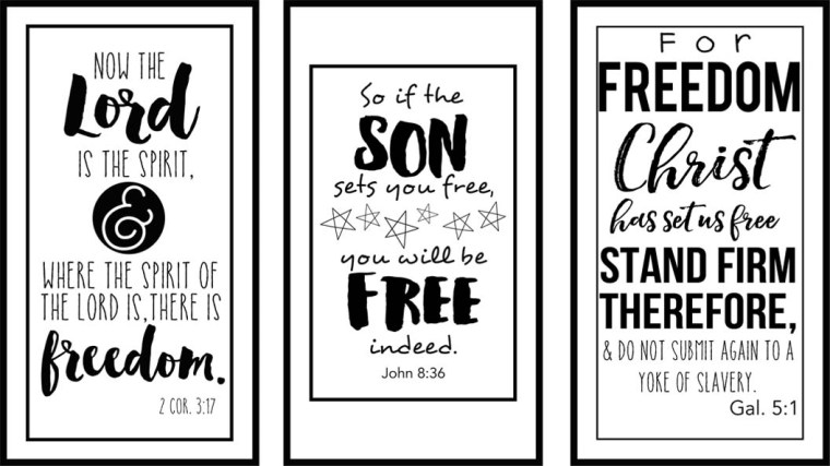 Freedom bible journaling by Taniesa Vlasak. Get your free printable too at www.thecraftypickle.com!