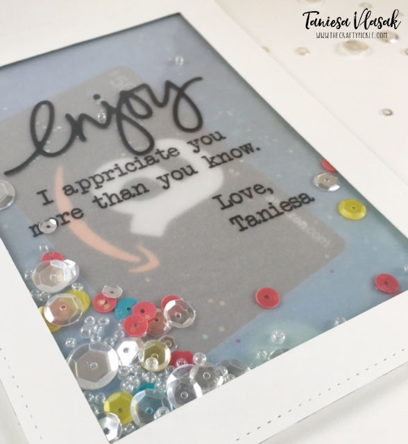 Hidden Gift Shaker Card | TheCraftyPickle.com