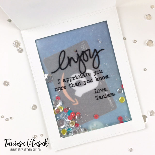 Hidden Gift Shaker Card | TheCraftyPickle.com