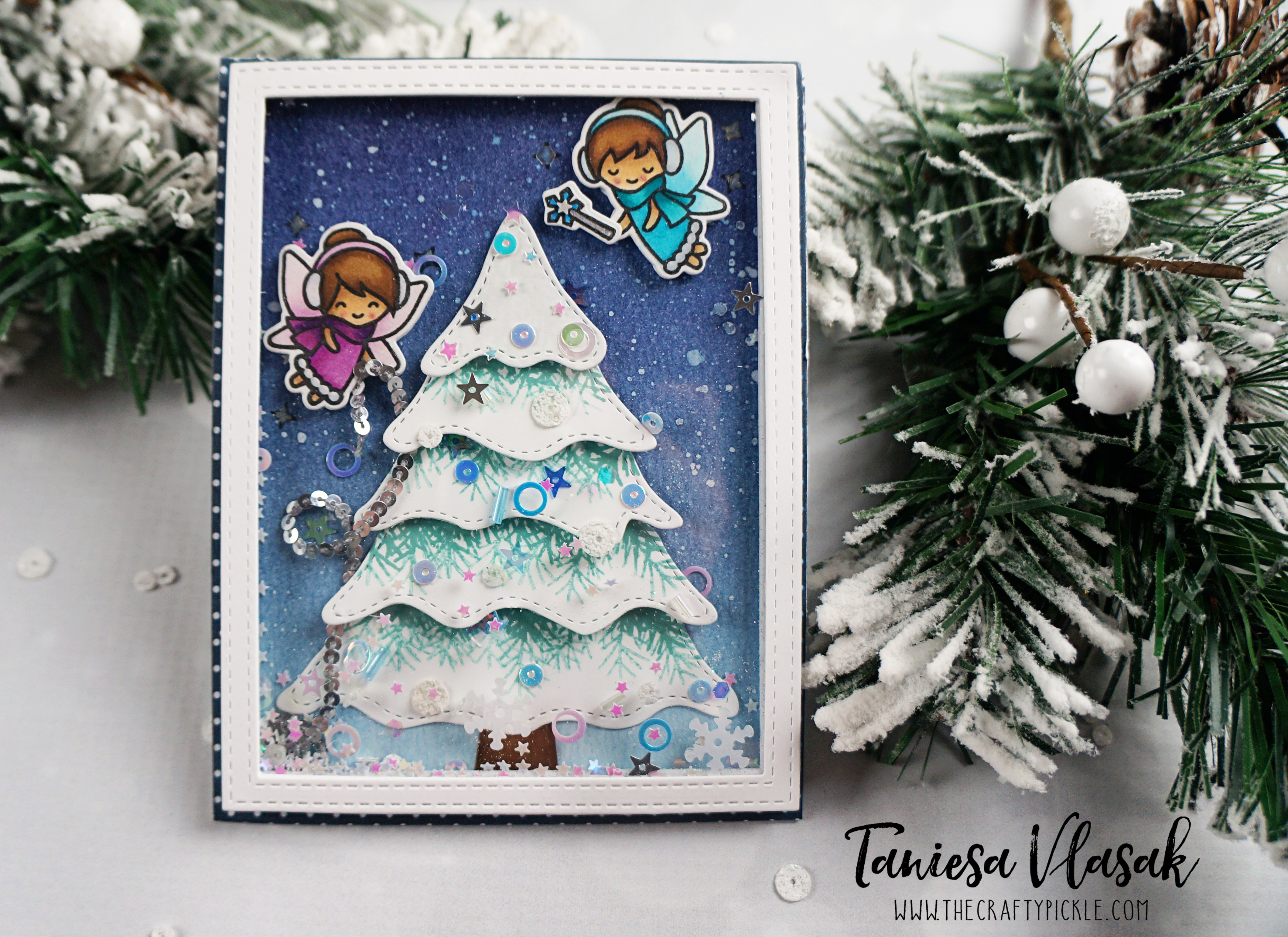 Lawn Fawn Frosty Fairy Friends Shaker Card for KatScrappiness.com ...