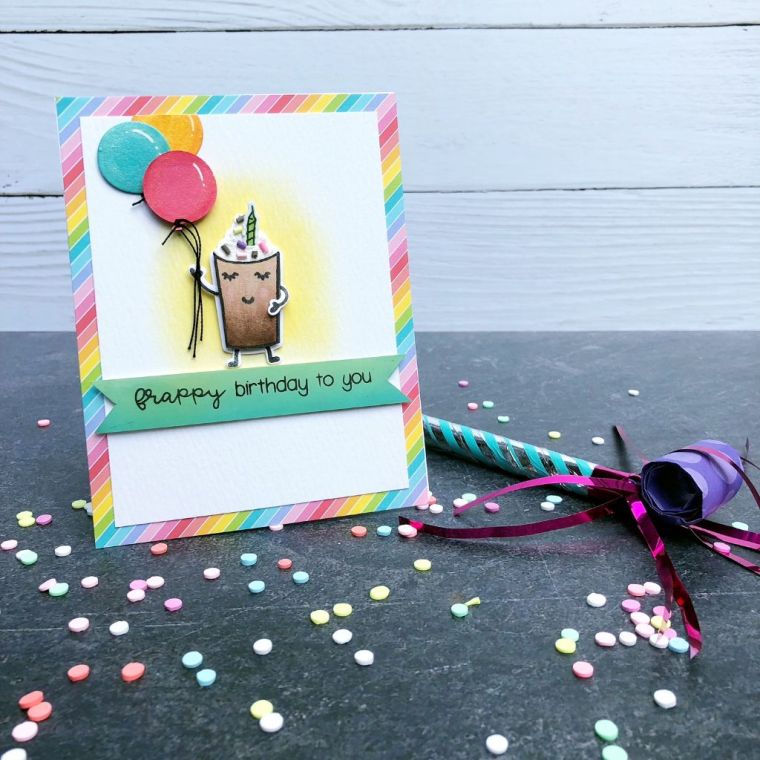 Frappy Birthday to you by Taniesa Vlasak for Trinity Stamps www.trinitystamps.com